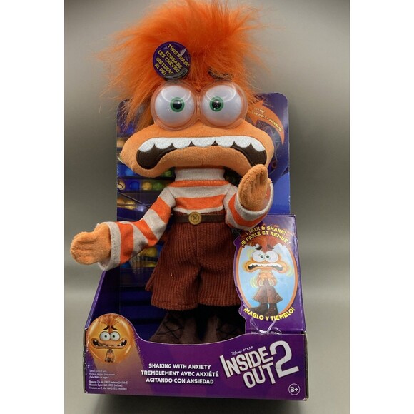 Just Play 45514 Disney and Pixar Inside Out 2 Shaking with Anxiety Feature Plush - Picture 2 of 6